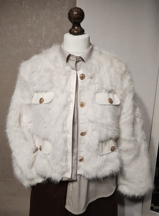 VESTE Fausse Fourrure renard