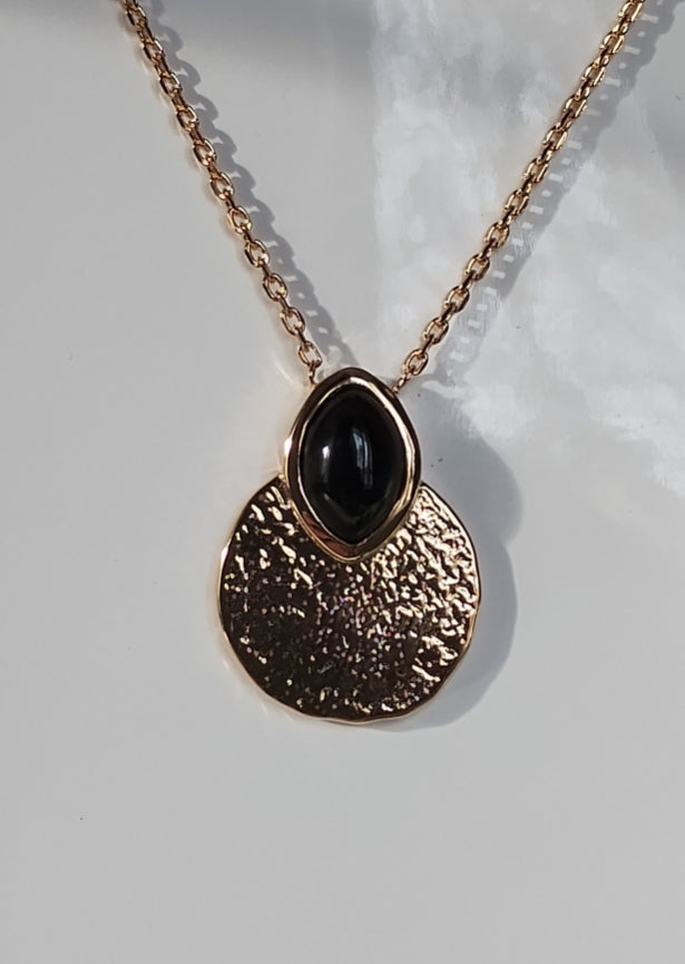COLLIER PLAQUE OR 750 - 3 MICRONS