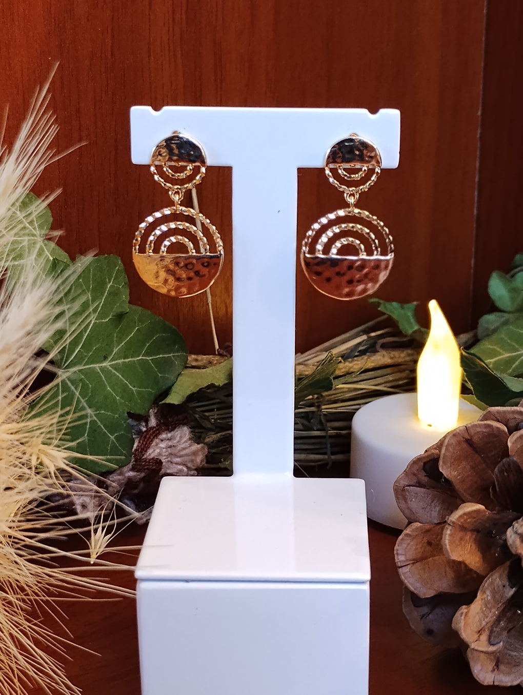 BOUCLES D'OREILLES - PLAQUE OR 750 3 microns