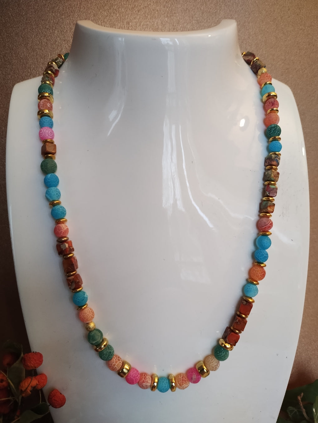 COLLIER PIERRES NATURELLES - création ICONIK - pièce unique