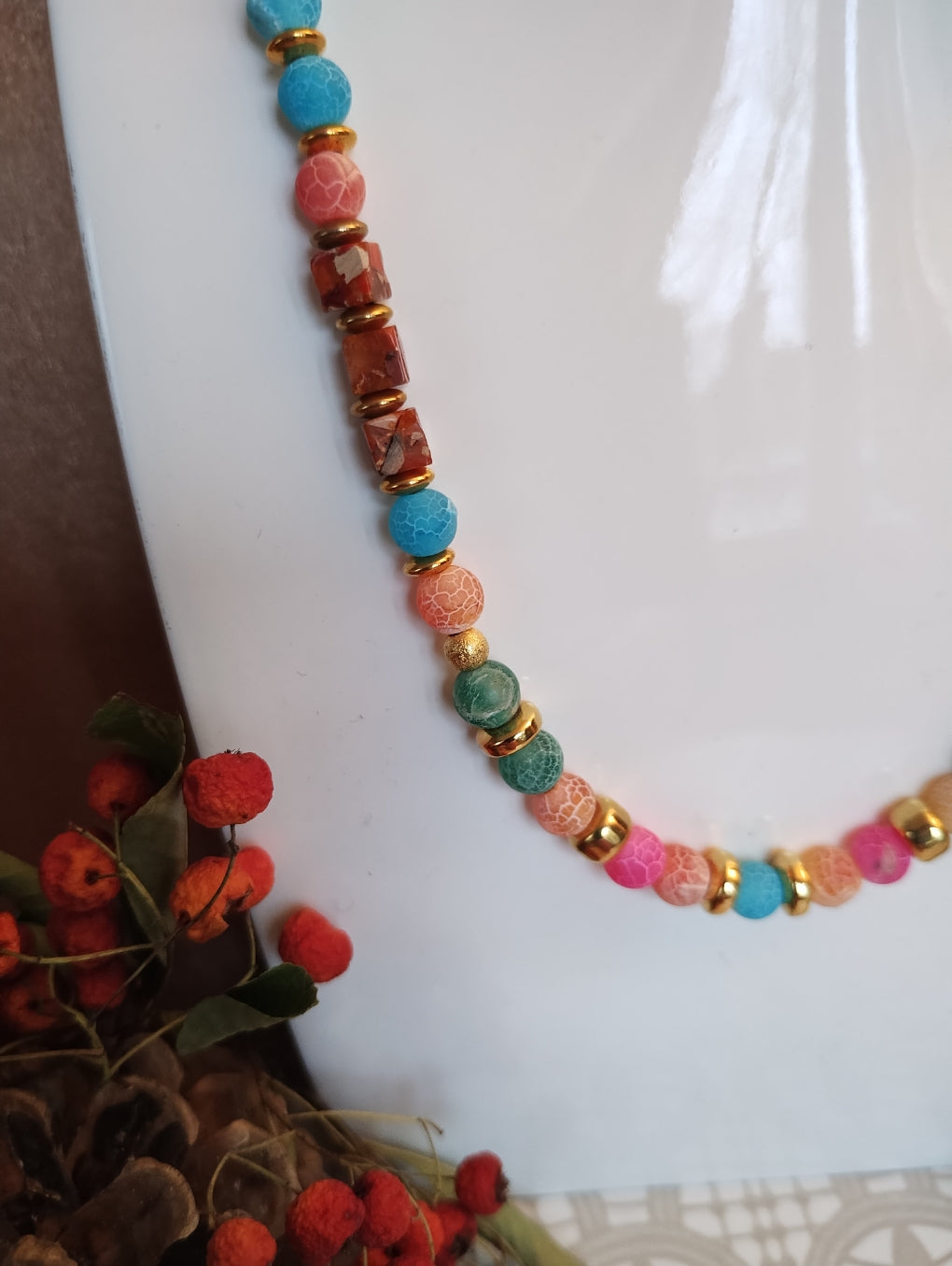 COLLIER PIERRES NATURELLES - création ICONIK - pièce unique