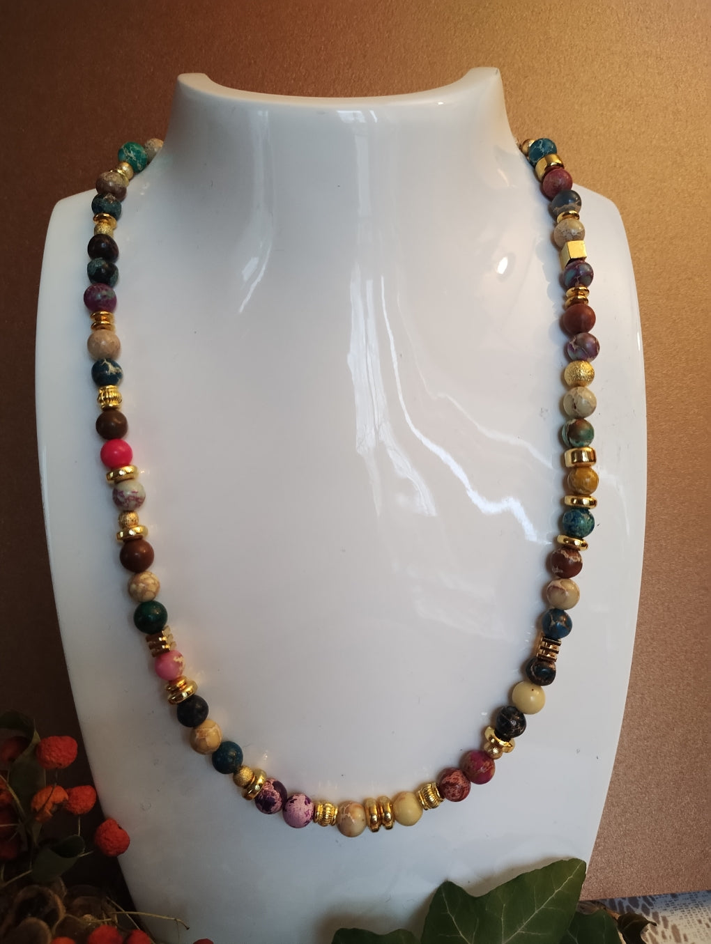 COLLIER PIERRES NATURELLES - création ICONIK - pièce unique