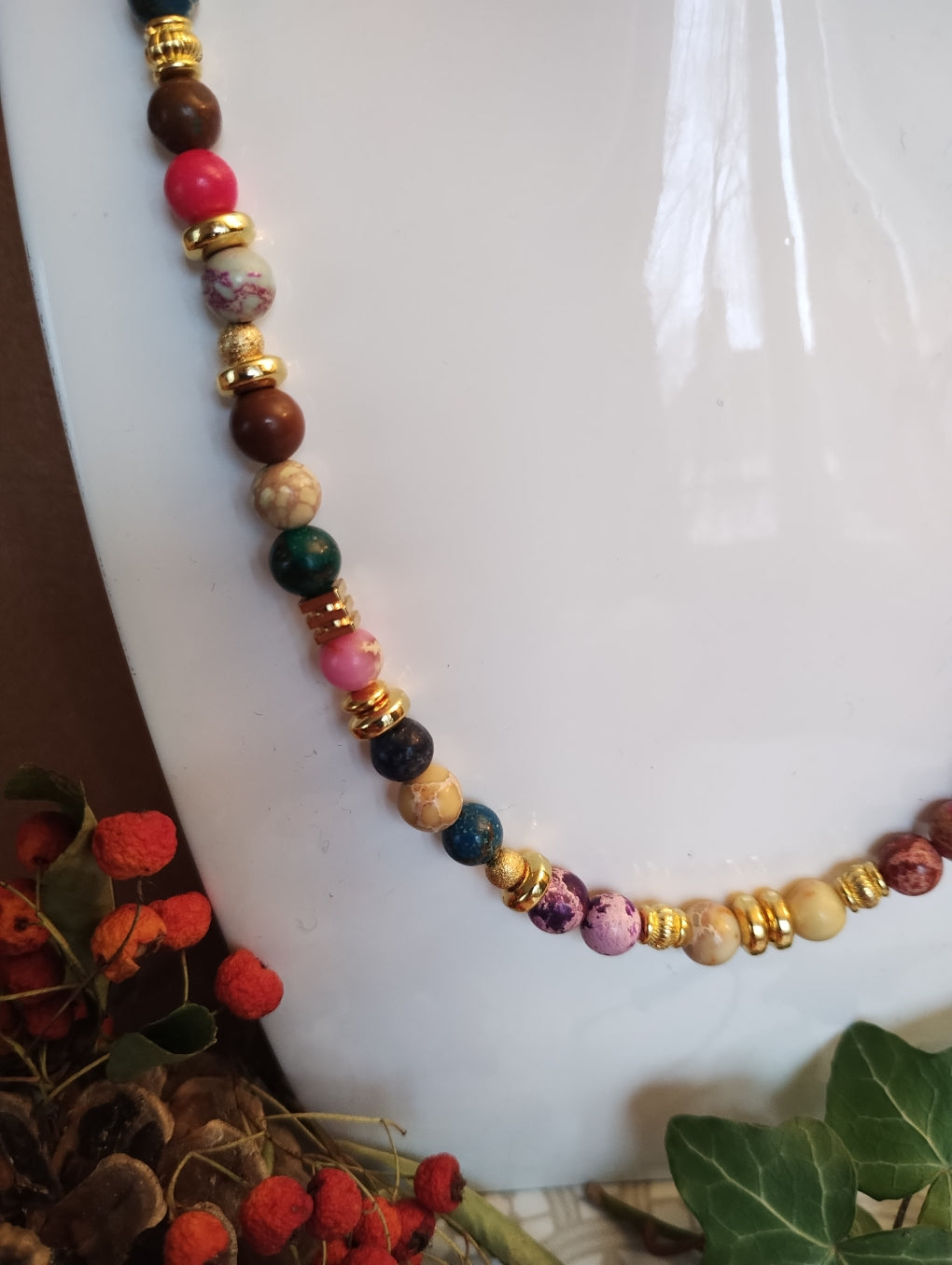 COLLIER PIERRES NATURELLES - création ICONIK - pièce unique