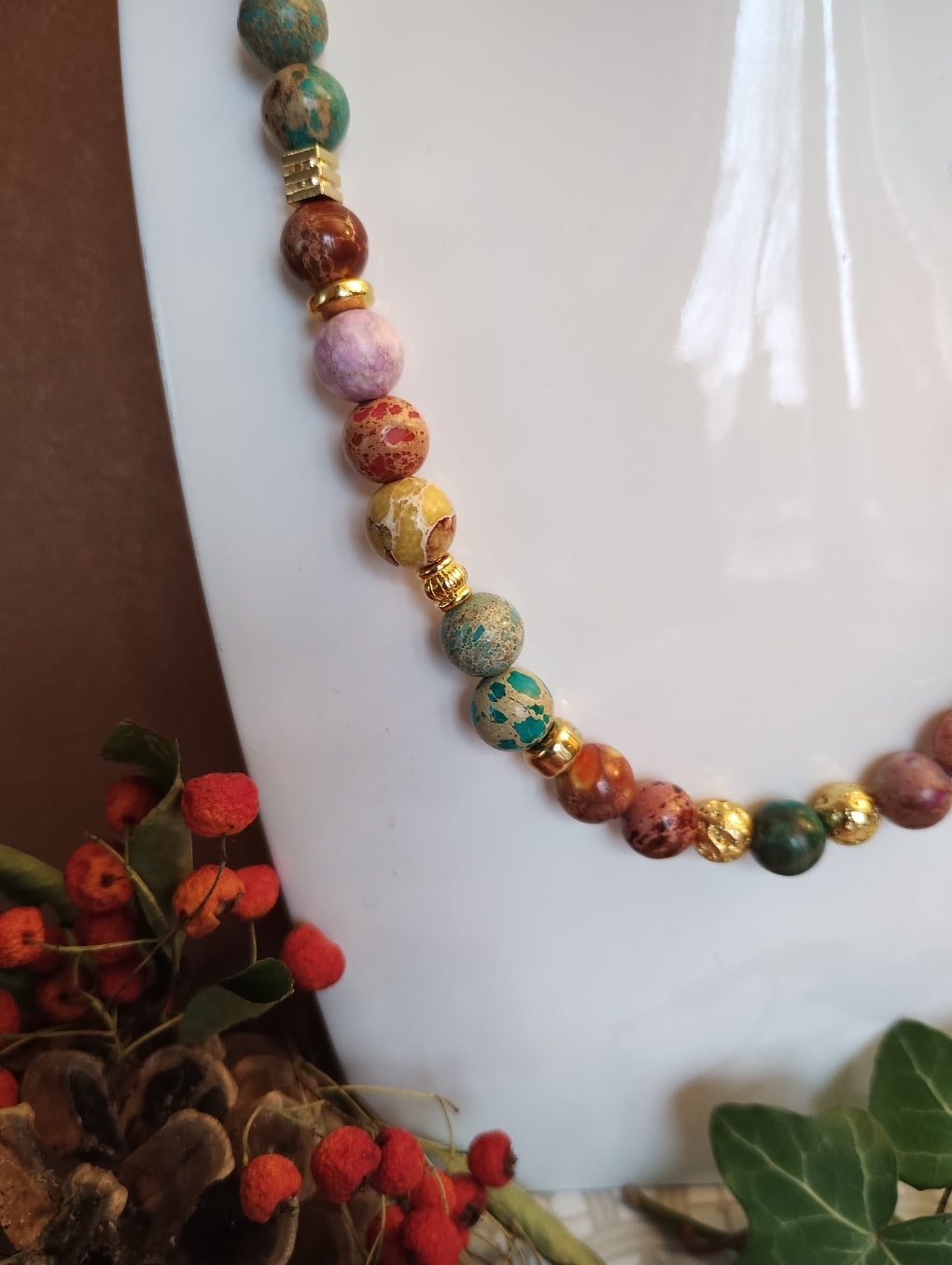 COLLIER PIERRES NATURELLES - création ICONIK - pièce unique