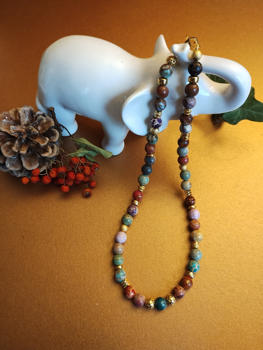 COLLIER PIERRES NATURELLES - création ICONIK - pièce unique